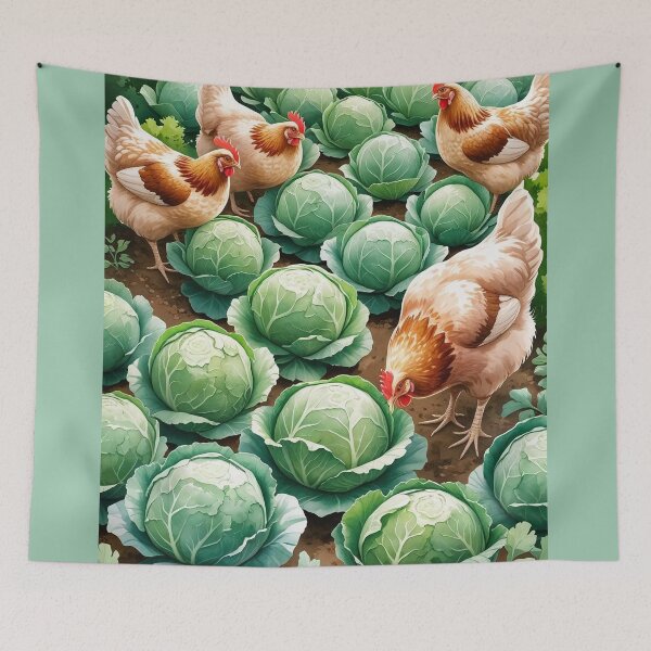 Item preview, Cabbage & Hens – Garden Gatherers designed and sold by Deezyned.