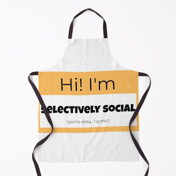 Item preview, Selectively Social Nametag Design Sticker, Pin, Magnet, etc. designed and sold by eggface.sandwich.