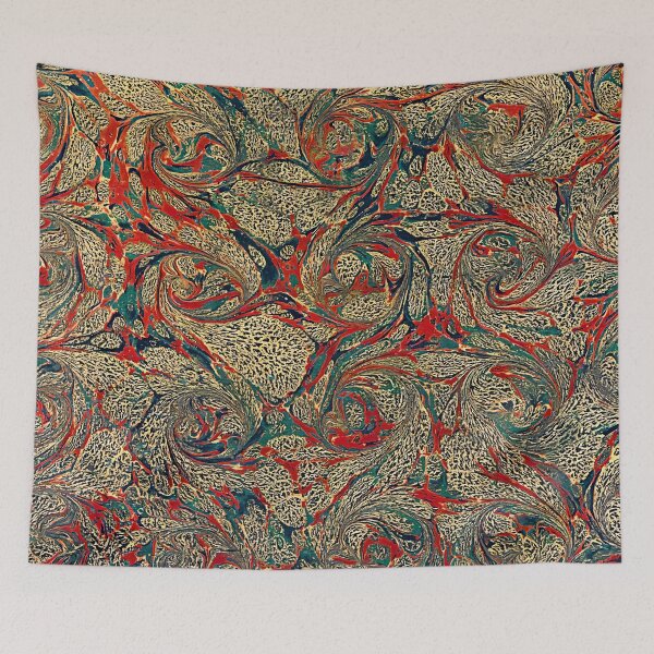 Item preview, Vintage Marbled Decorative Paper: Traditional Bookbinding Endpaper Design designed and sold by PinUpPizzazz.
