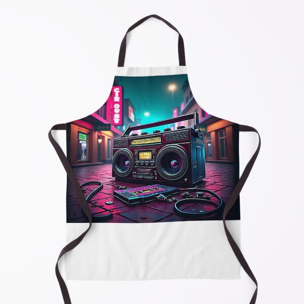 Item preview, Retro Nostalgic 1980's Boombox Neon City Cassette Pop Rock designed and sold by 440-Teez.