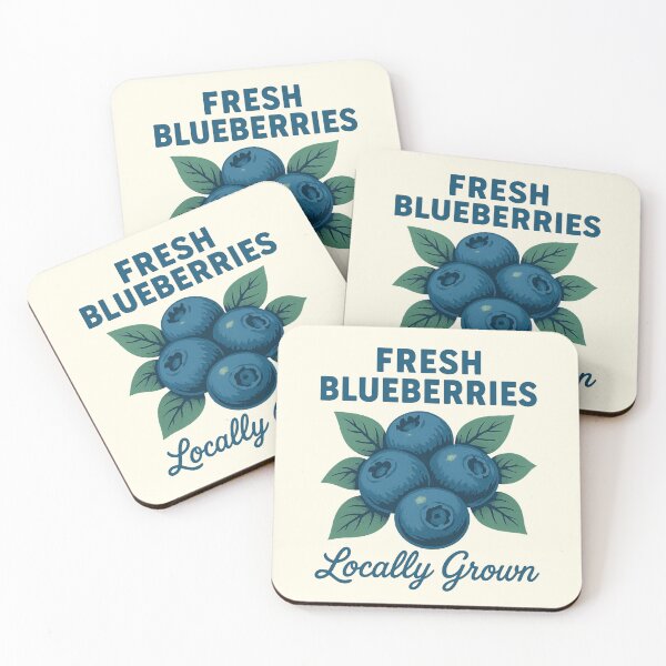 Item preview, Fresh Blueberries, Locally Grown, Vintage Fruit Advertisement, designed and sold by EstelleStar.