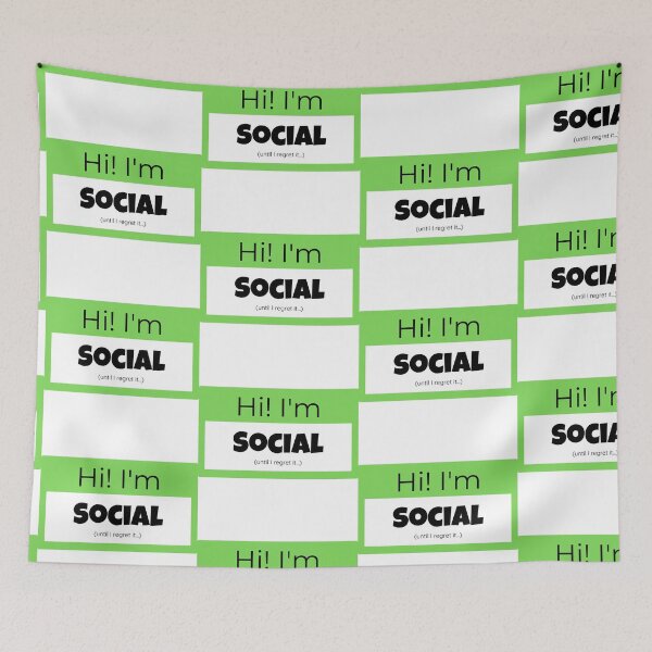 Item preview, Social Nametag Design Sticker, Pin, Magnet, etc. designed and sold by eggface.sandwich.