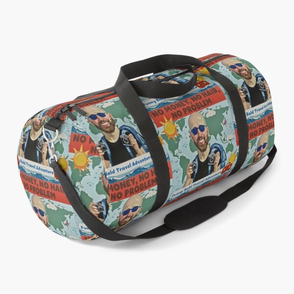 Item preview, No Money, No Hair, No Problem – Funny Bald Travel Adventure Design designed and sold by designer14years.