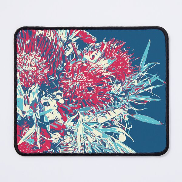 Item preview, Australian Flora Grevillea Eucalyptus blue red yellow designed and sold by blueidesign.