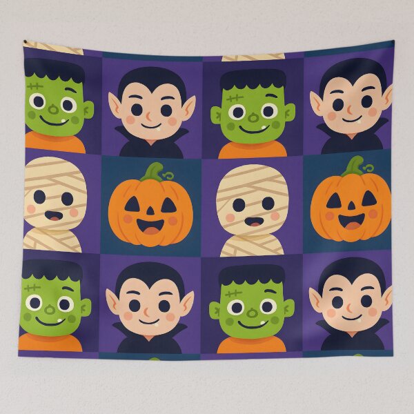 Item preview, Cute Halloween Characters designed and sold by FestivityFinds.