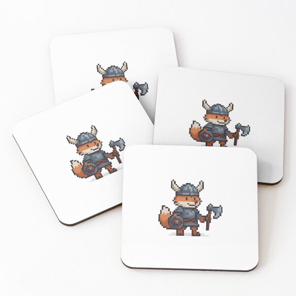 Item preview, Pixel Art Viking Fox – Retro 8-Bit Warrior designed and sold by Marcelware.