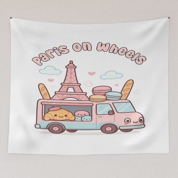 Item preview, Paris Croissant Kawaii Food Truck designed and sold by Globalcitytees.