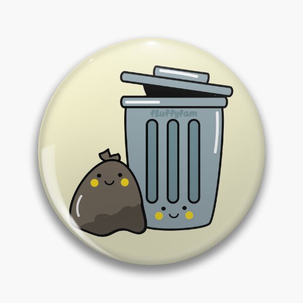 Item preview, Trash can and trash bag designed and sold by fluffyfamcraft.