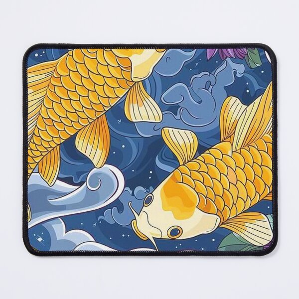 Artikelvorschau, Ruhiger Koiteich – Farbenfrohe japanische Kunstwerke mit Fischen und Seerosen entworfen und verkauft von Josinta.