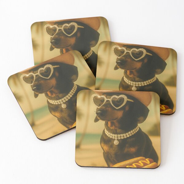 Item preview, funny cowboy dachshund, delicious hot dog designed and sold by Mauswohn.