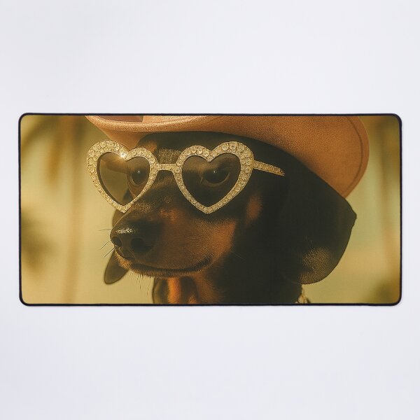 Item preview, funny cowboy dachshund, delicious hot dog designed and sold by Mauswohn.