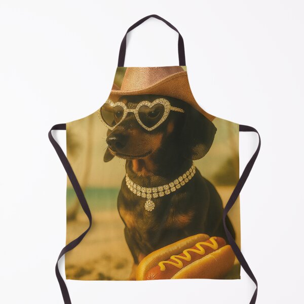 Item preview, funny cowboy dachshund, delicious hot dog designed and sold by Mauswohn.
