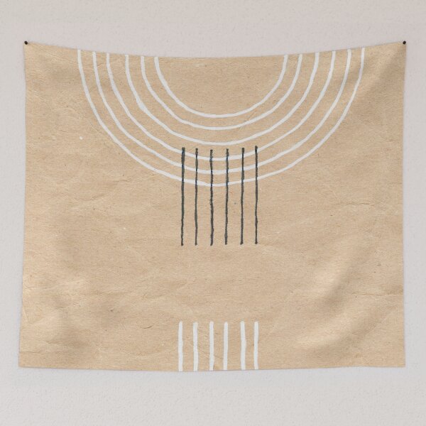 Item preview, Abstract linear arches on vintage paper designed and sold by WhalesWay.