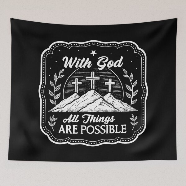 Item preview, Matthew 19:26 With God All Things Are Possible designed and sold by plushism.