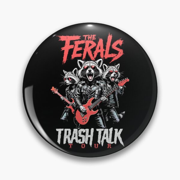 Item preview, Feral Raccoon Trash Talk Ferals Punk Band Funny Musician designed and sold by GrandeDuc.