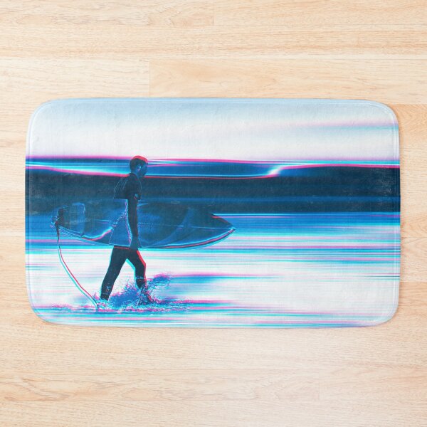 Item preview, Blue Surf - Surfer carrying board  designed and sold by Dyrk Wyst Redbubble Shop.