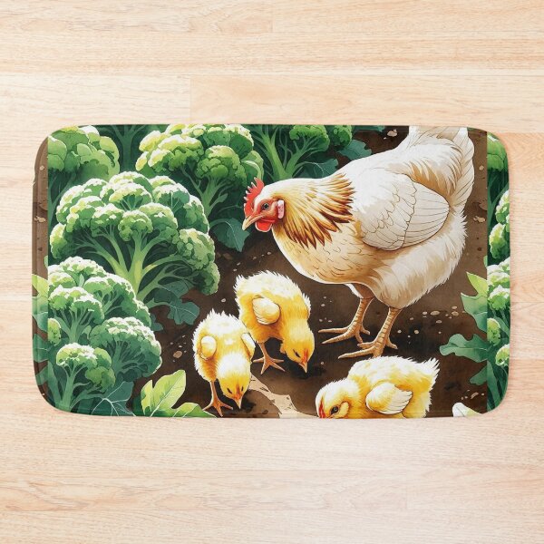 Item preview, Broccoli Beds – Hens in the Garden designed and sold by Deezyned.