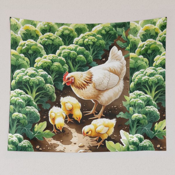 Item preview, Broccoli Beds – Hens in the Garden designed and sold by Deezyned.