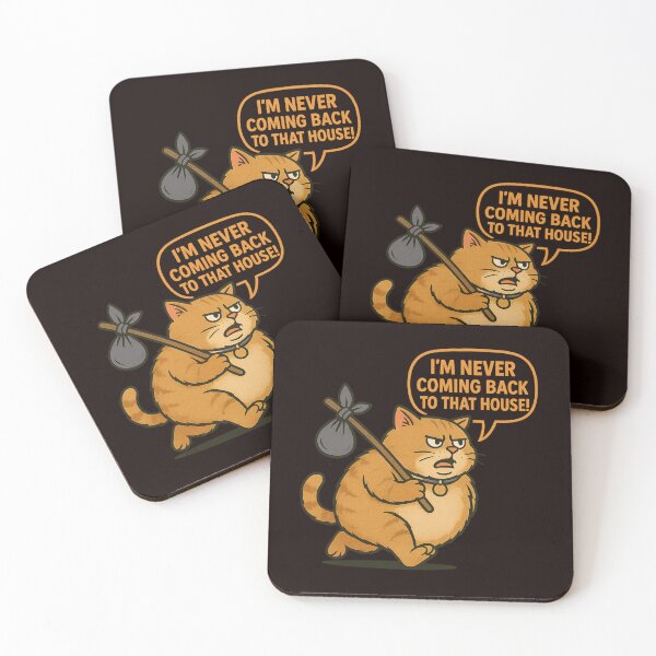 Item preview, Defiant Hefty Feline: I’m Never Coming Back! designed and sold by Tadeusz1.