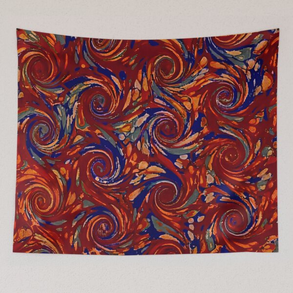 Item preview, Vintage Marbled Decorative Paper: Traditional Bookbinding Endpaper Design designed and sold by PinUpPizzazz.