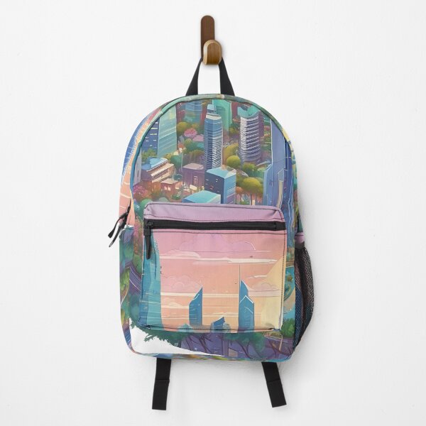 Item preview, Solarpunk Skyline – Green Future City designed and sold by Zenthosprint.