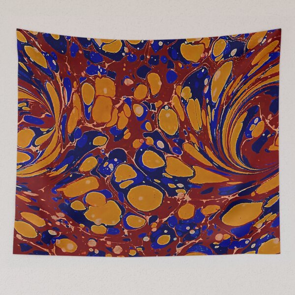 Item preview, Vintage Marbled Decorative Paper: Traditional Bookbinding Endpaper Design designed and sold by PinUpPizzazz.