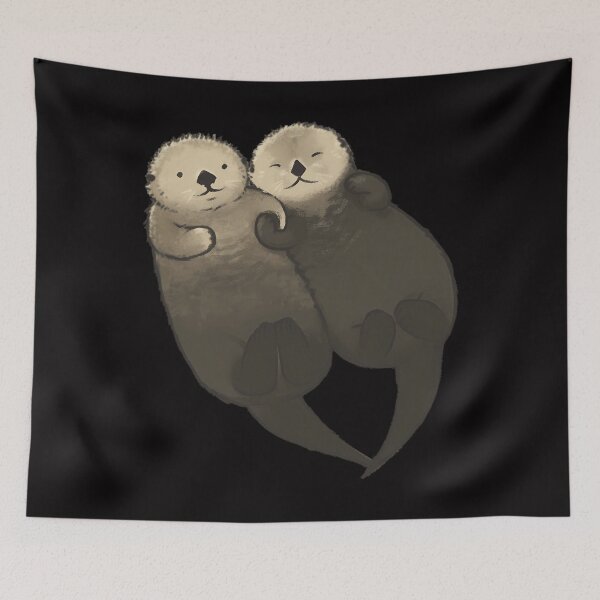 Item preview, Significant Otters - Otters Holding Hands designed and sold by raemiart.