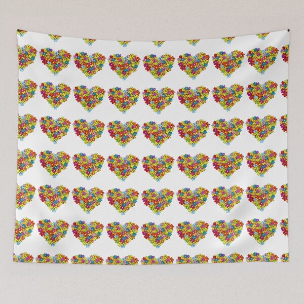 Item preview, Multicolored Floral Heart Merchandise designed and sold by cindyfordyce.