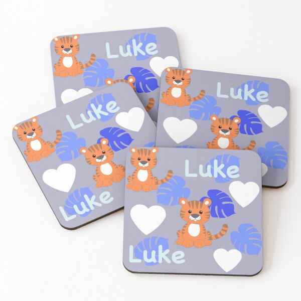 Item preview, Luke name with tigers designed and sold by QuirkyCatz.