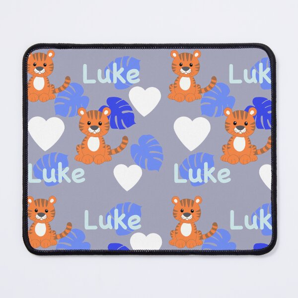 Item preview, Luke name with tigers designed and sold by QuirkyCatz.