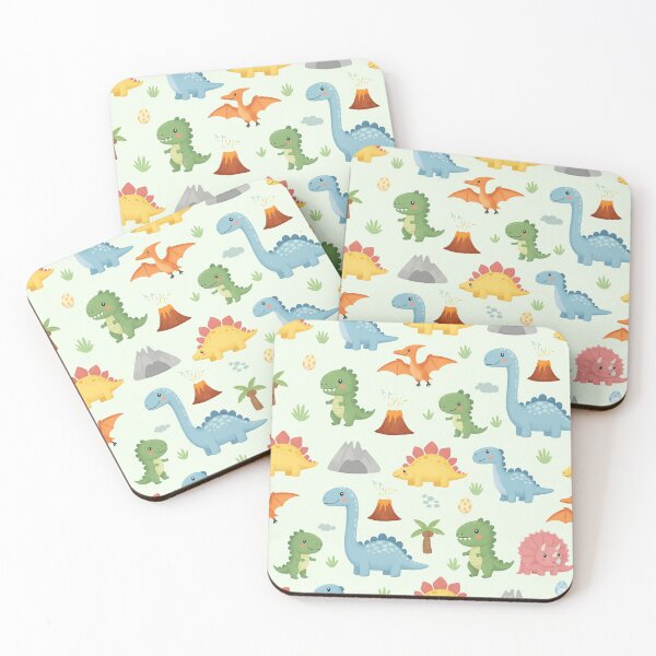 Item preview, Cute Dino Seamless Pattern designed and sold by VintageBazaar.
