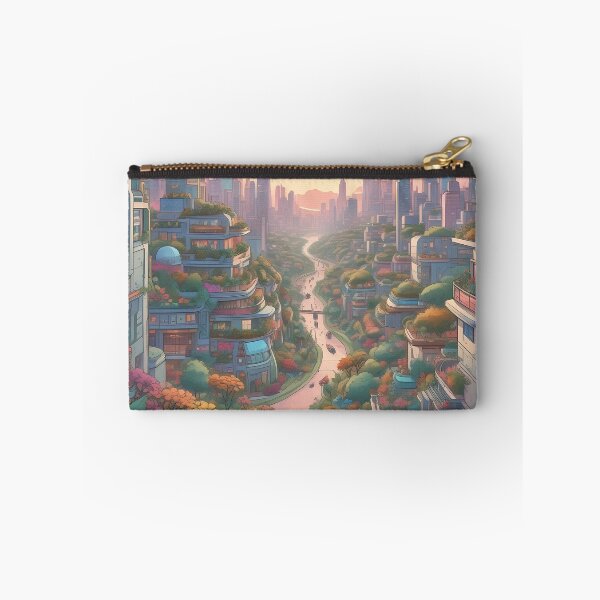 Item preview, Solarpunk Skyline – Green Future City designed and sold by Zenthosprint.
