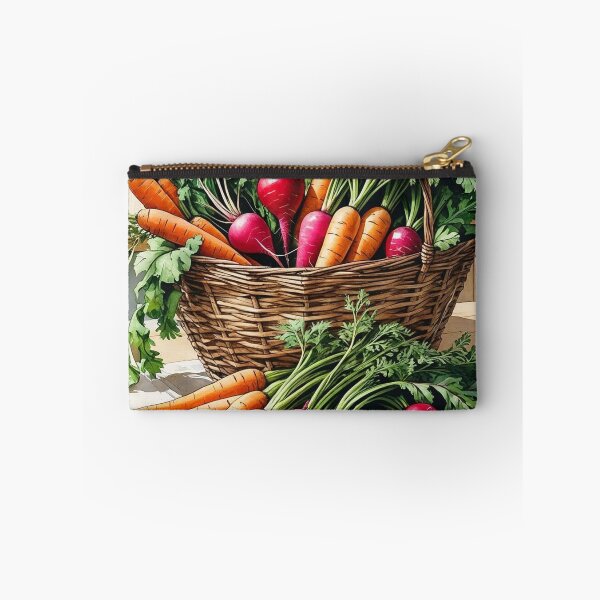 Item preview, Morning Harvest – Rustic Carrots & Radishes Cottagecore Art designed and sold by Deezyned.