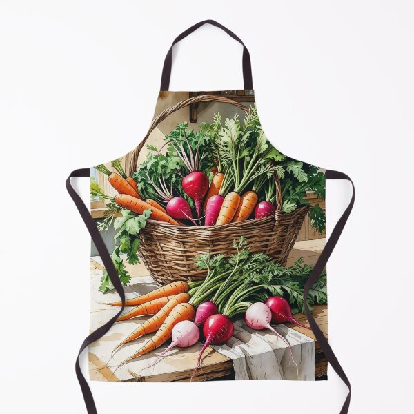 Item preview, Morning Harvest – Rustic Carrots & Radishes Cottagecore Art designed and sold by Deezyned.