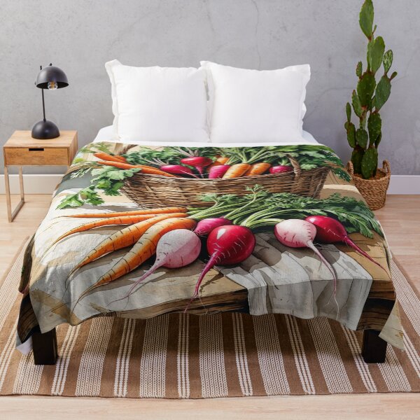 Item preview, Morning Harvest – Rustic Carrots & Radishes Cottagecore Art designed and sold by Deezyned.