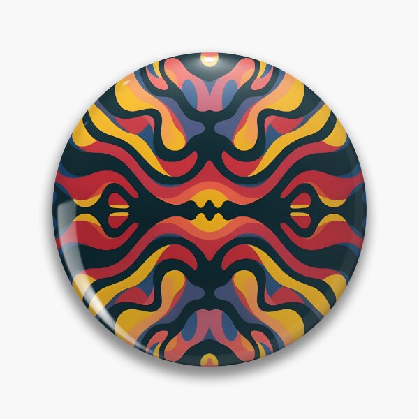Item preview, Trippy Colorful Blobs - Digital Symmetrical Abstract Expressionism Painting designed and sold by Lucidesigns.