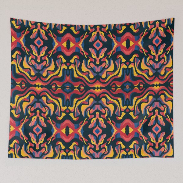 Item preview, Trippy Colorful Blobs - Digital Symmetrical Abstract Expressionism Painting designed and sold by Lucidesigns.