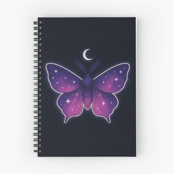 Item preview, Celestial Purple Moth Under Crescent Moon – Cosmic Night Sky Illustration designed and sold by Zee's Whimsical Wonders.
