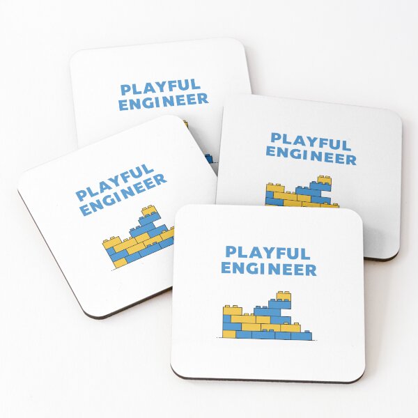 Item preview, Playful Engineer | Blue and Yellow Building Bricks | Inspired Design designed and sold by Colorful-Garden.
