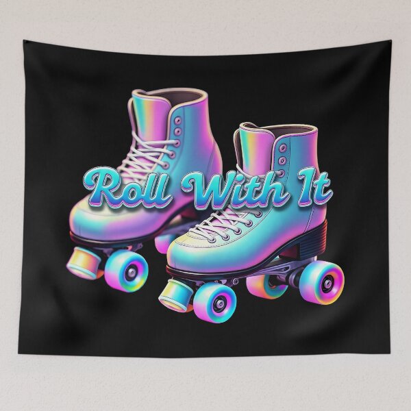 Item preview, Roll With It – Y2K Roller Disco Vibes designed and sold by Zenthosprint.