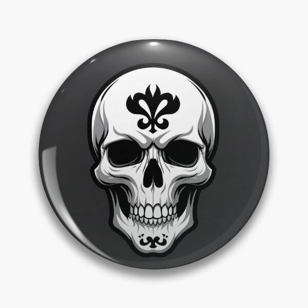 Item preview, Minimalist decorated skull designed and sold by Dungeon Homewares.
