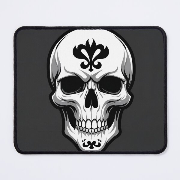 Item preview, Minimalist decorated skull designed and sold by Dungeon Homewares.