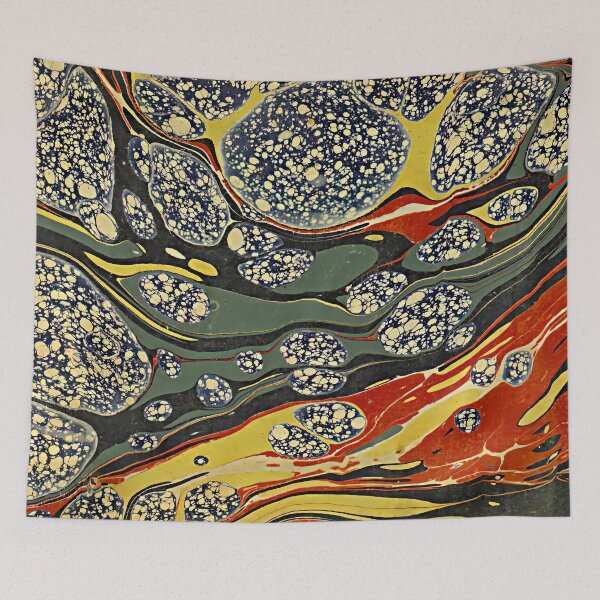 Item preview, Vintage Marbled Decorative Paper: Traditional Bookbinding Endpaper Design designed and sold by PinUpPizzazz.