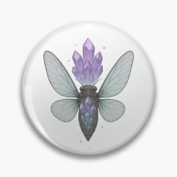 Item preview, Amethyst Crystal Cicada – Mystical Insect with Gemstone Wings designed and sold by Zee's Whimsical Wonders.