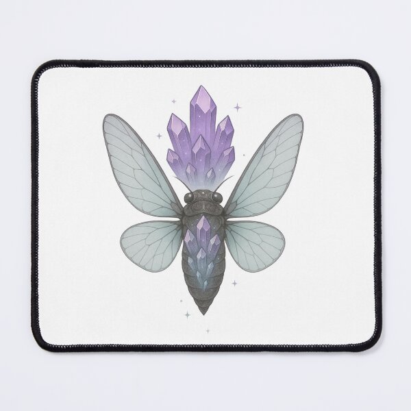 Item preview, Amethyst Crystal Cicada – Mystical Insect with Gemstone Wings designed and sold by Zee's Whimsical Wonders.