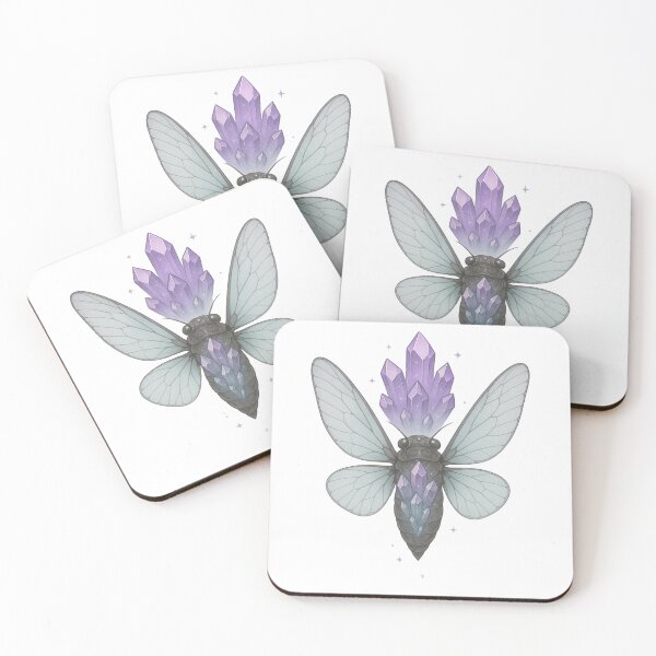 Item preview, Amethyst Crystal Cicada – Mystical Insect with Gemstone Wings designed and sold by Zee's Whimsical Wonders.