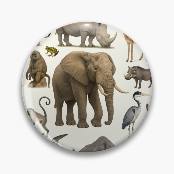 Item preview, Animals of the African Savanna Illustration Chart Wildlife Art designed and sold by kakarikihill.