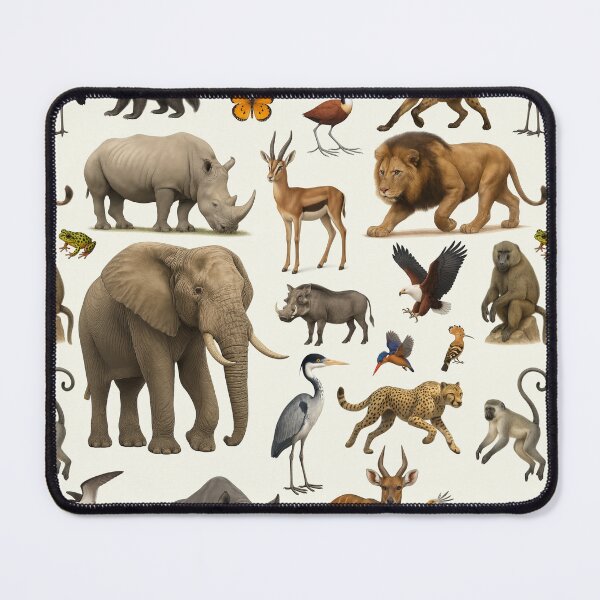 Item preview, Animals of the African Savanna Illustration Chart Wildlife Art designed and sold by kakarikihill.