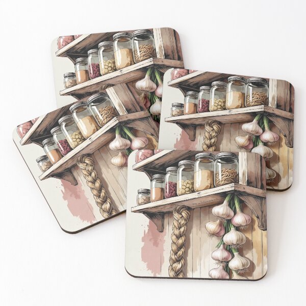 Item preview, Onions & Garlic – Rustic Pantry Cottagecore Artwork designed and sold by Deezyned.