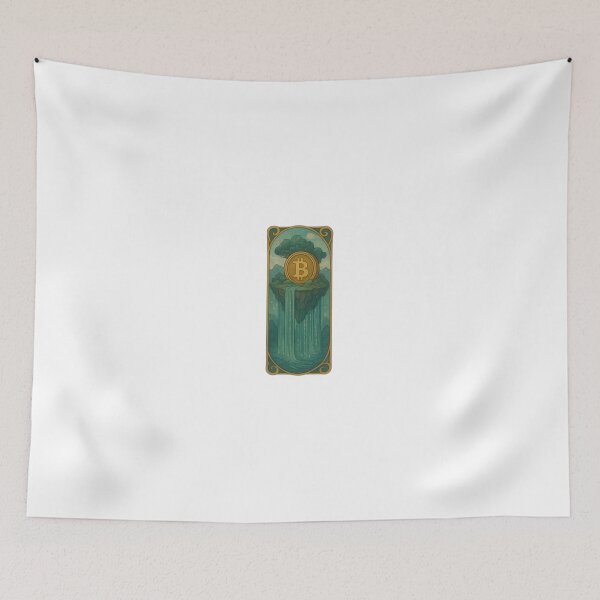 Item preview, Floating island with Bitcoin monument designed and sold by RobinDoodles.
